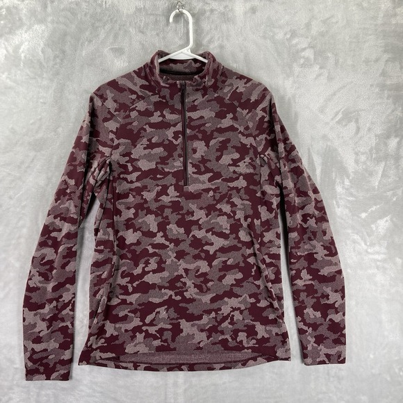 lululemon athletica Other - Lululemon Shirt men's Medium Surge Warm Half 1/2 Zip Pullover Jacquard Red Camo